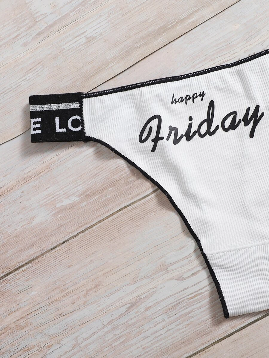 SHEIN 7pack Letter Graphic Panty Set
